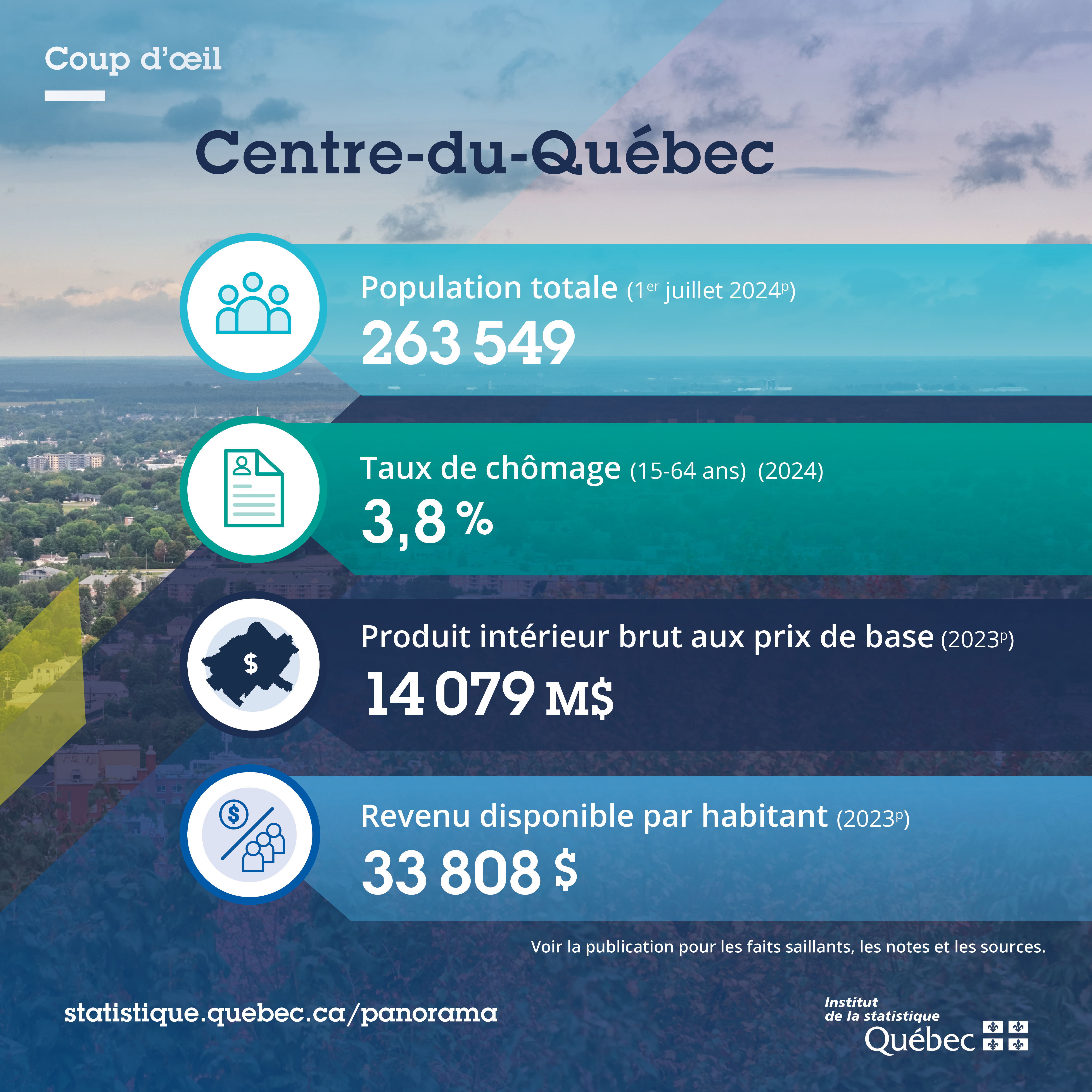 Infographie pr&eacute;sentant les principaux chiffres avec des pictogrammes.