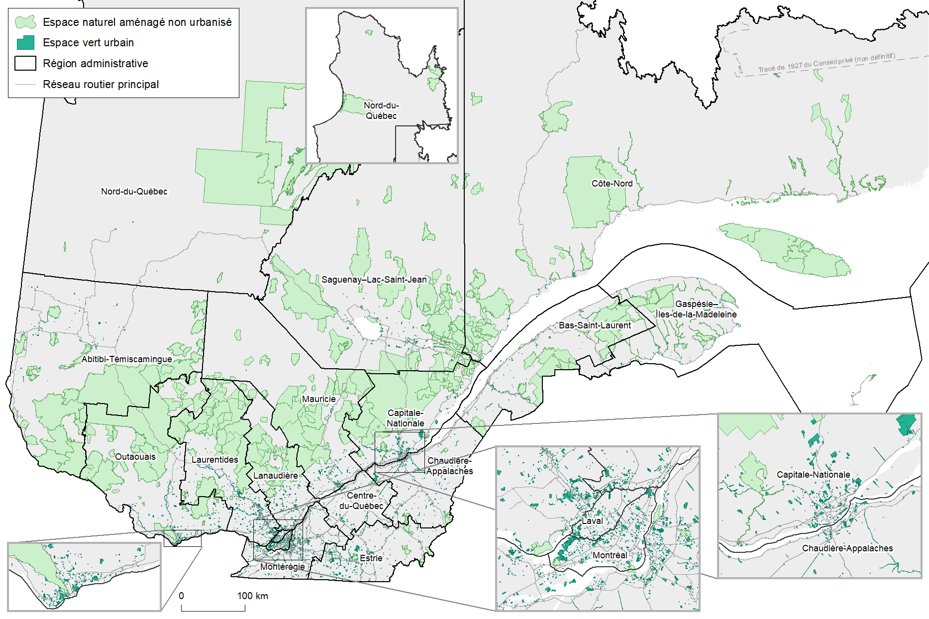 Carte du Qu&eacute;bec.