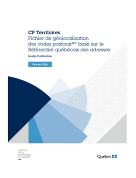 CP Territoires – Fichier de géolocalisation des codes postauxMO basé sur le Référentiel québécois des adresses CP Territoires – Fichier de géolocalisation des codes postauxMO basé sur le Référentiel québécois des adresses