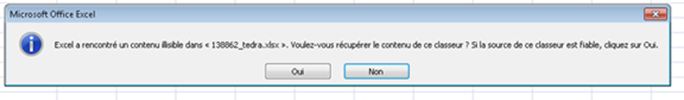 Erreur Excel