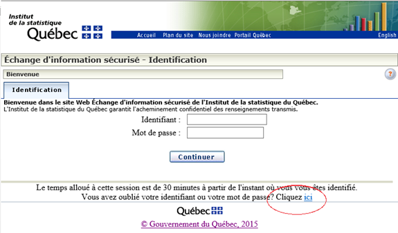 Identification et mot de passe